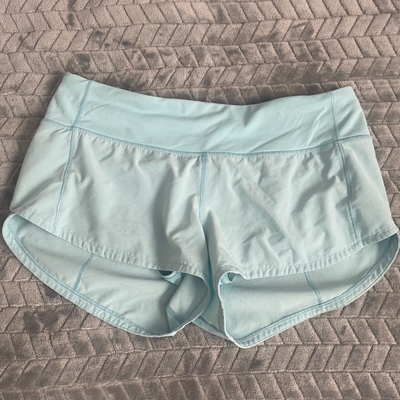 lululemon athletica Pants - lululemon athletica Light Blue Athletic Low Rise Shorts